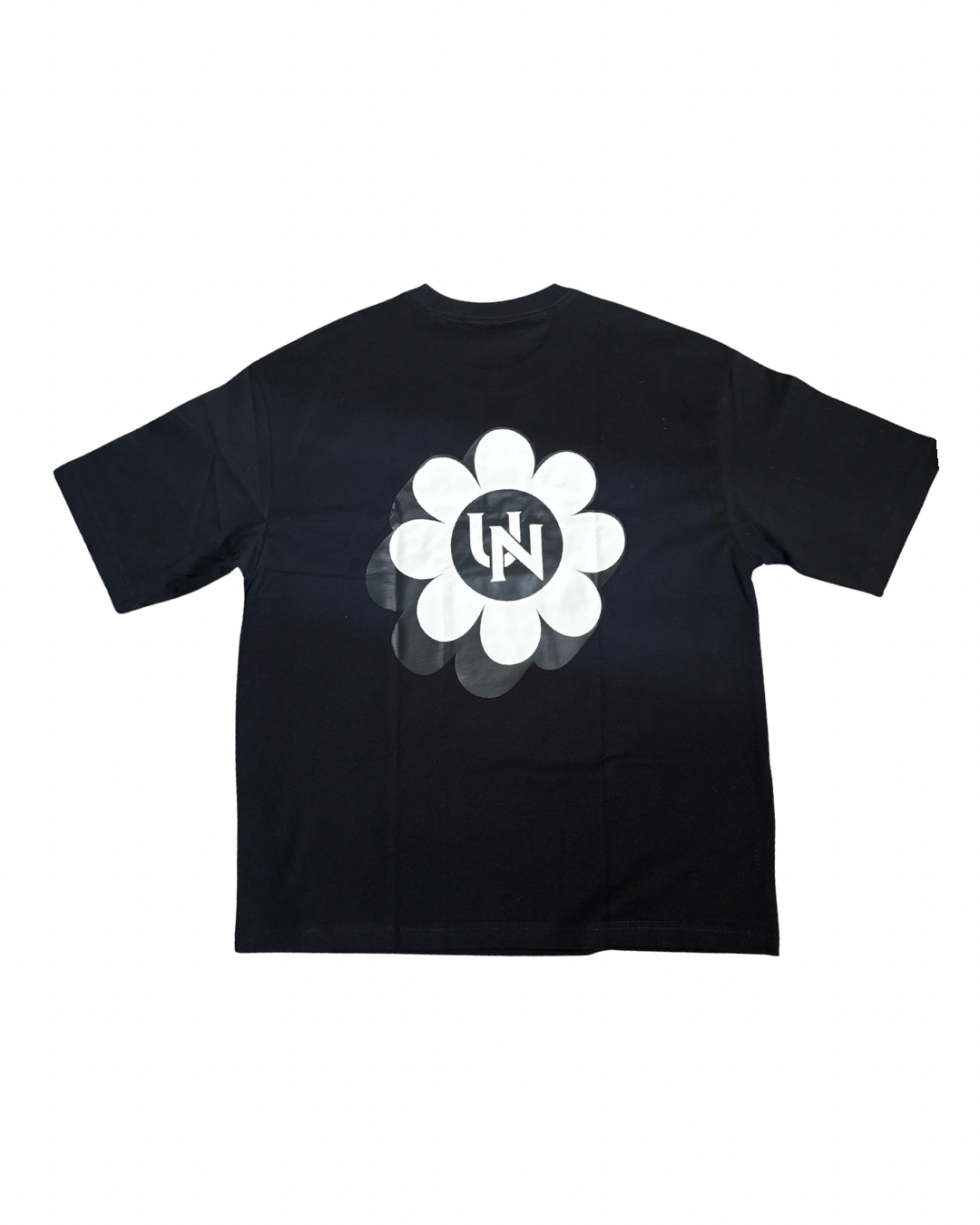 BLACK FLORAL PRINT T-SHIRT