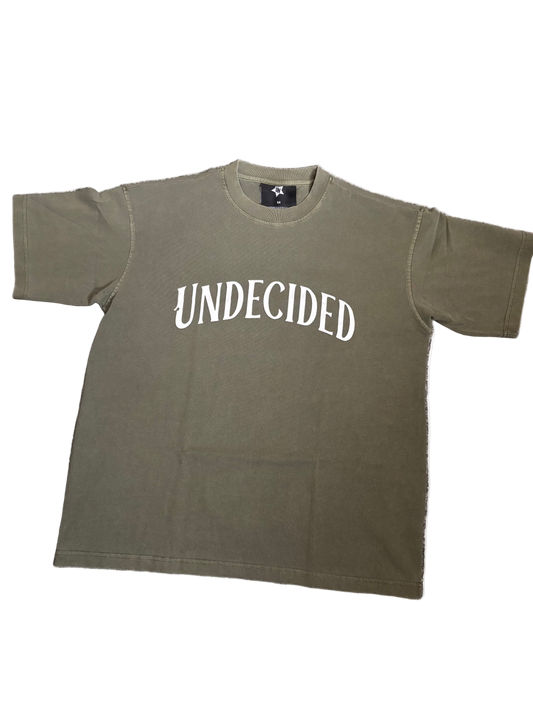 KHAKI FLORAL PRINT T-SHIRT
